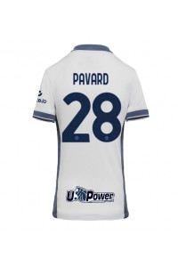 Inter Milan Benjamin Pavard #28 Jalkapallovaatteet Naisten Vieraspaita 2024-25 Lyhythihainen